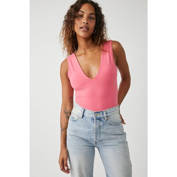 NEW Free People Keep It Sleek Bodysuit in Electropop XS - Picture 1 of 11